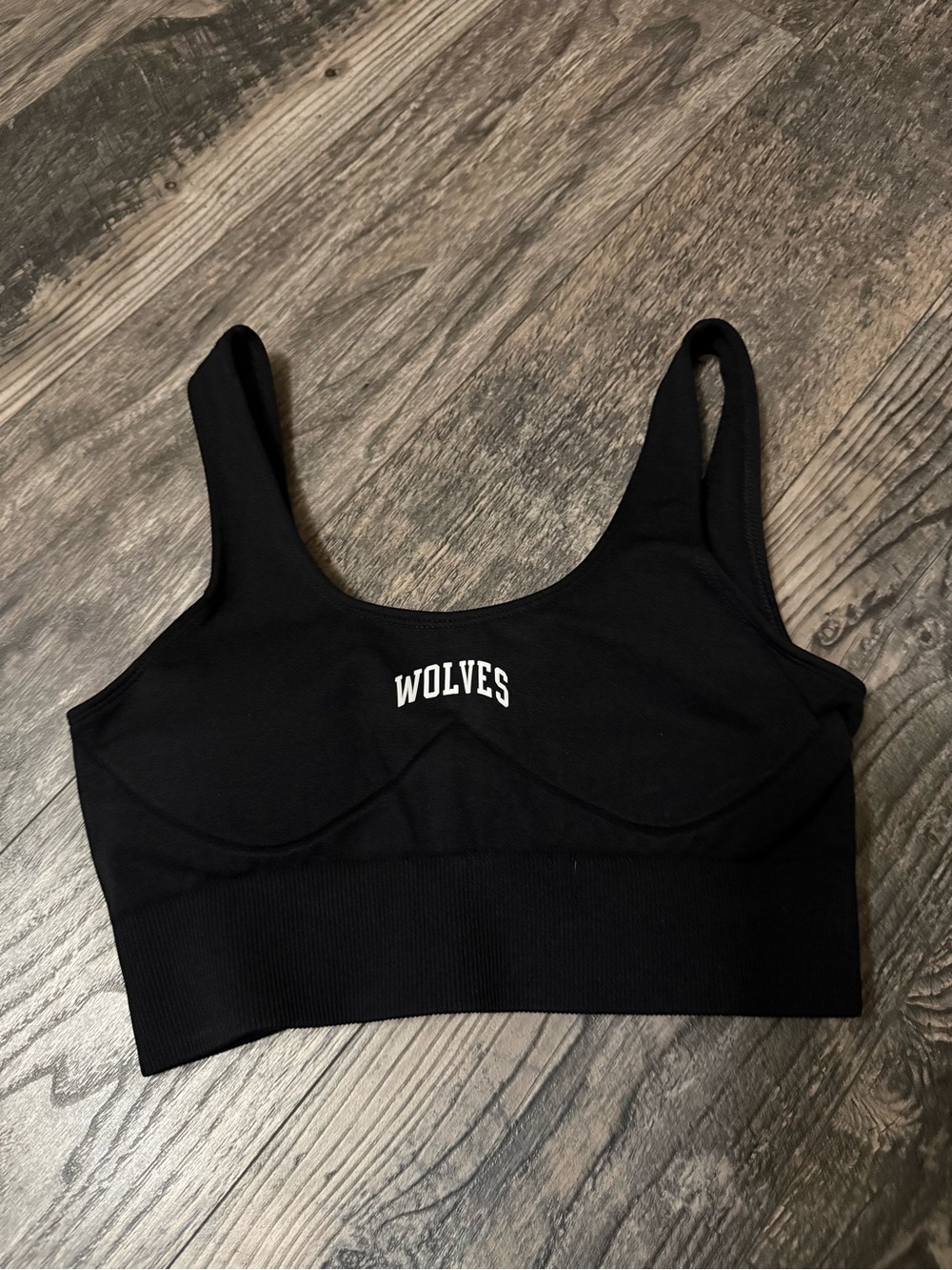 Darc Sport Black Seamless 'Wolves' Athletic Sports Bra